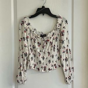 NWOT Almost Famous Floral Off-the-shoulder Top